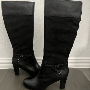 Black Ralph Lauren Heel Boots Size 11.